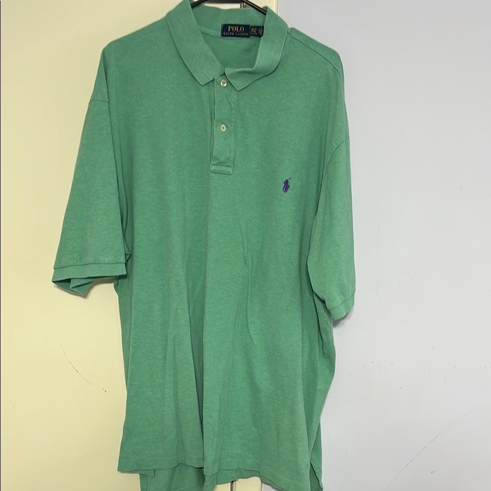 Ralph Lauren Green Polo Shirt Classic Casual Style